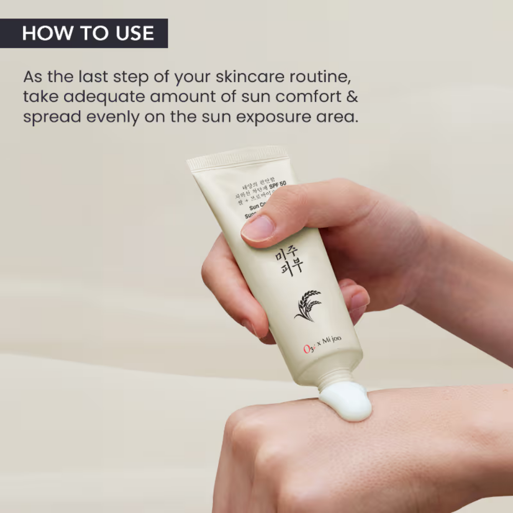 O3+ Mijoo Korea Sun Comfort Lightweight & Moisturising Sunscreen SPF 50
