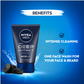 NIVEA Men Deep Impact Intense Clean Face Wash