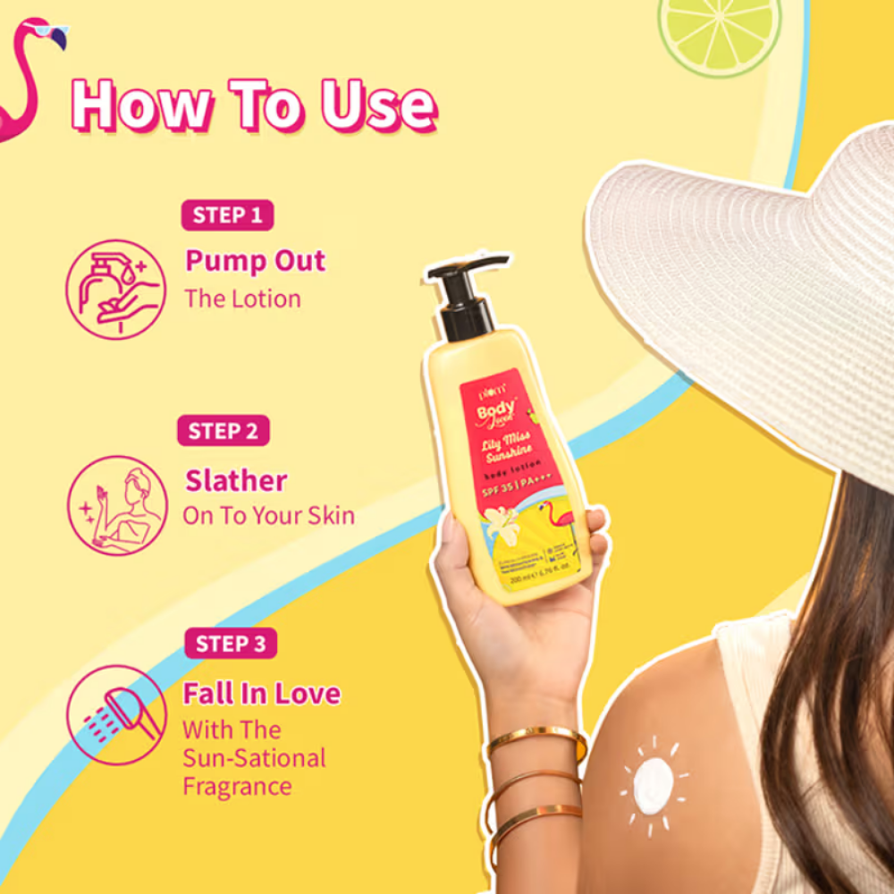 Plum BodyLovin' Lily Miss Sunshine Sunscreen Body Lotion SPF 35 PA+++ For Tan Reduction & Hydration