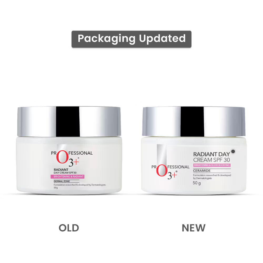 O3+ Radiant Day Cream Moisturiser SPF30 for Brightening & Glowing Skin | All Skin Types