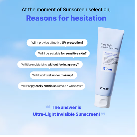COSRX Ultra-Light Invisible Sunscreen SPF50 PA++++