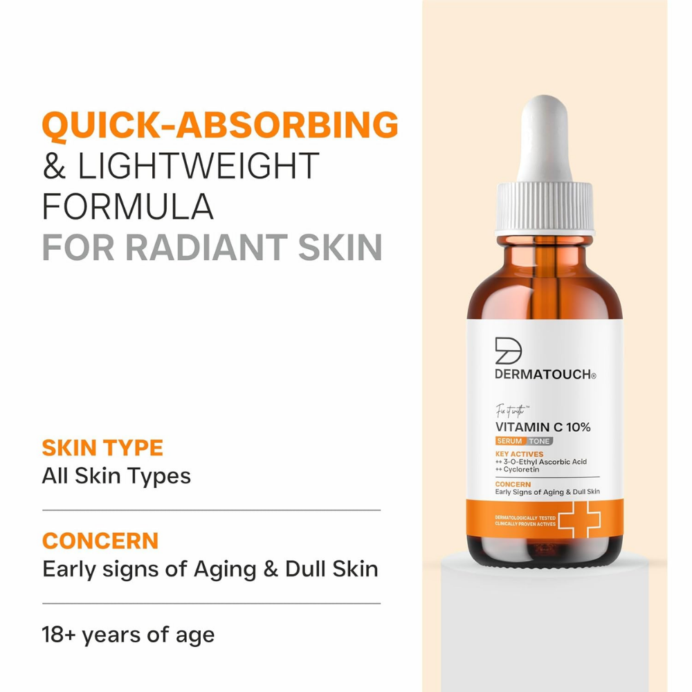 Dermatouch Vitamin C 10% Serum With Cycloretin Brightening, Firming & Anti-Aging Face Serum