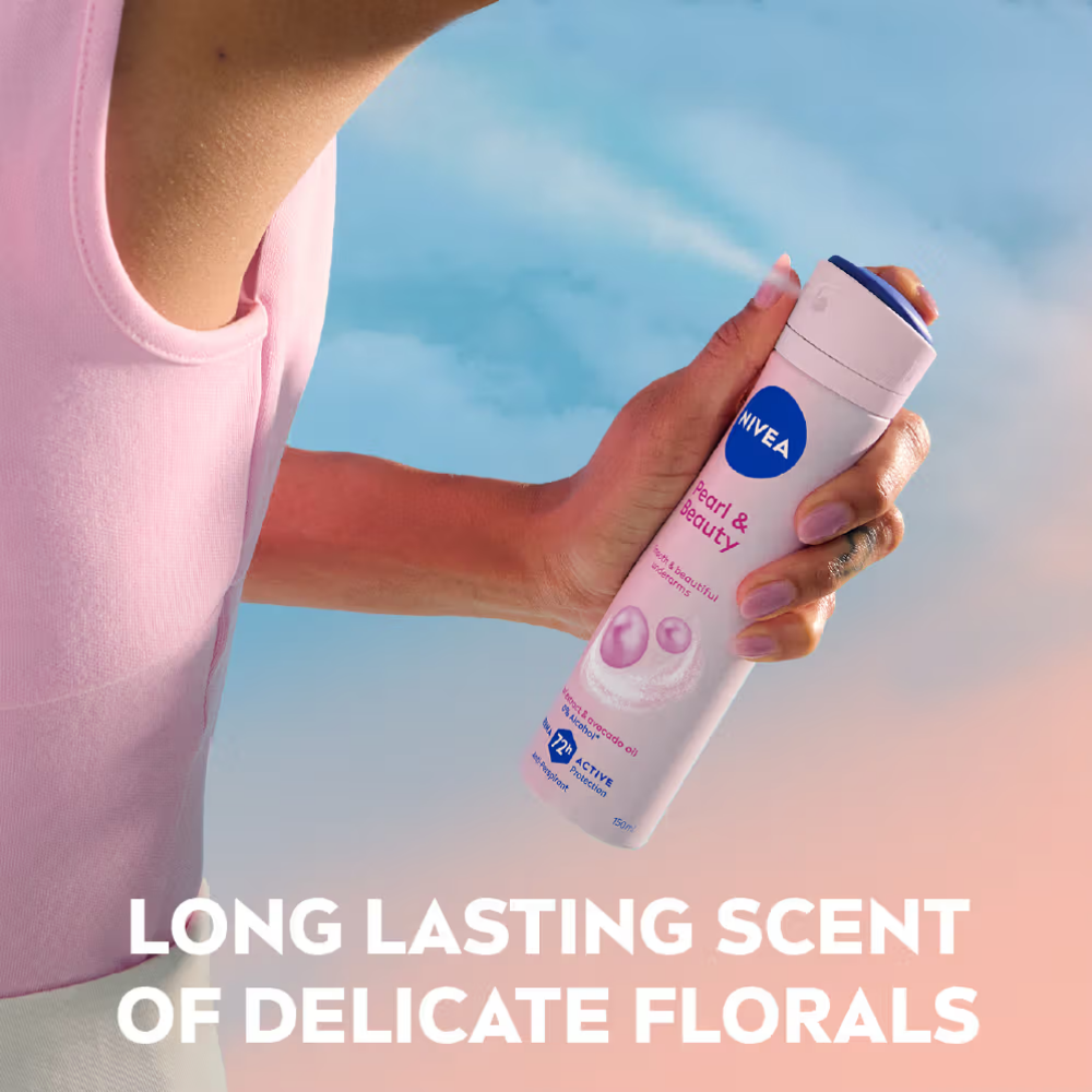 NIVEA Deo Pearl & Beauty Extracts & 0% Alcohol, For Smooth Underarms, 48H Freshness and Odour Protection