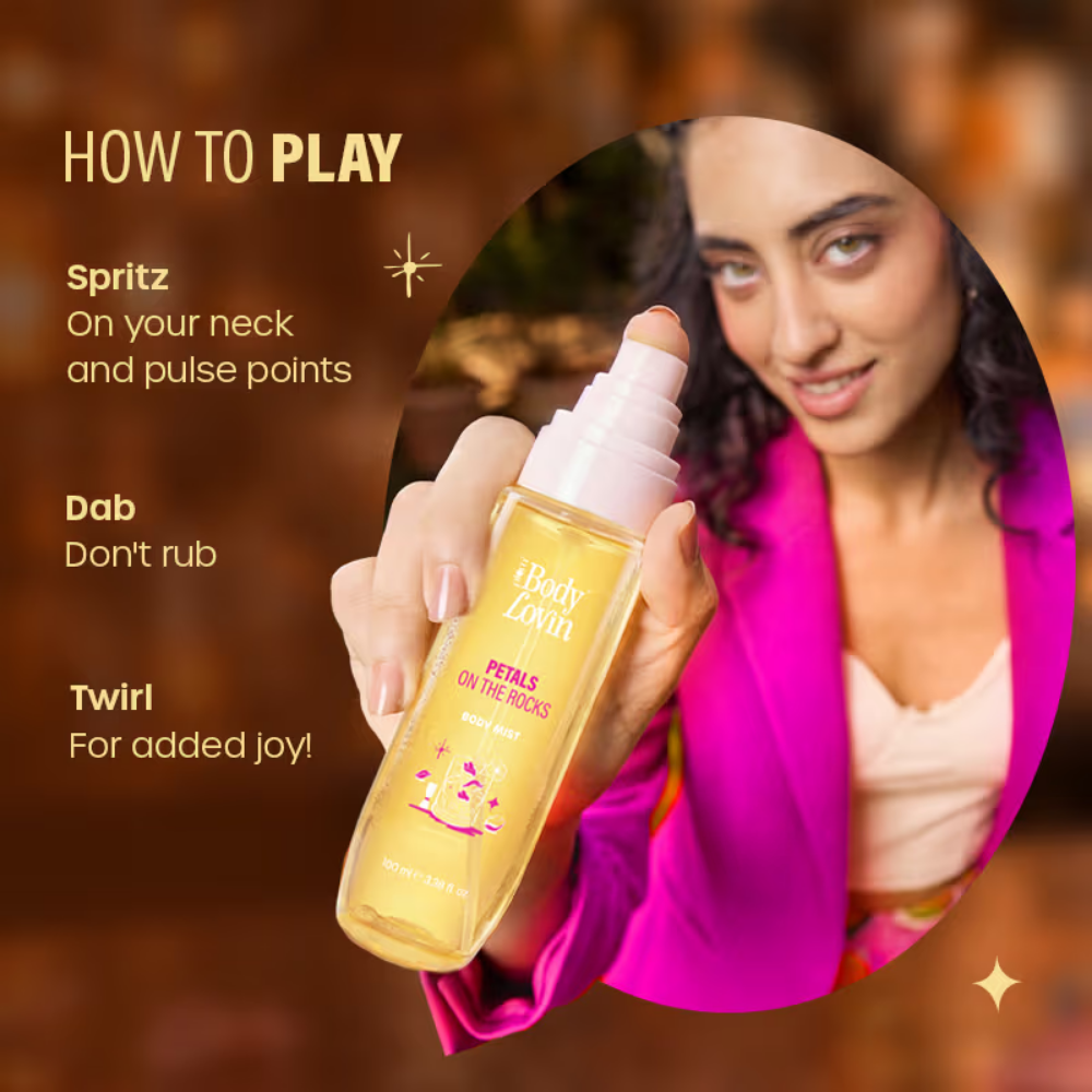 Plum BodyLovin’ Petals On The Rocks Body Mist, Long-Lasting, Citrus Floral Fragrance