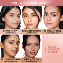 RENEE Lumi Glow Highlighting Liquid Foundation, Buildable Coverage with Dewy Finish