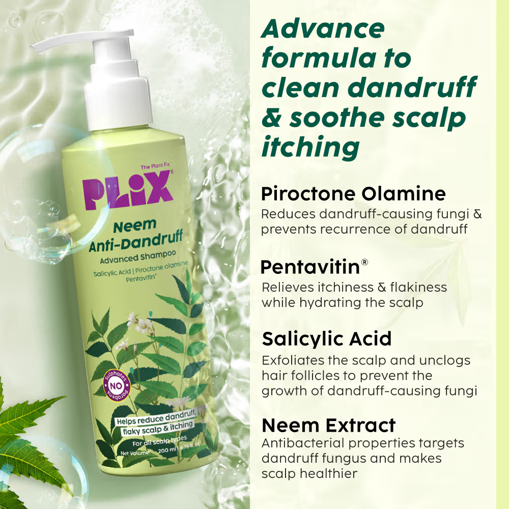 Plix Neem Anti-Dandruff Advanced Shampoo
