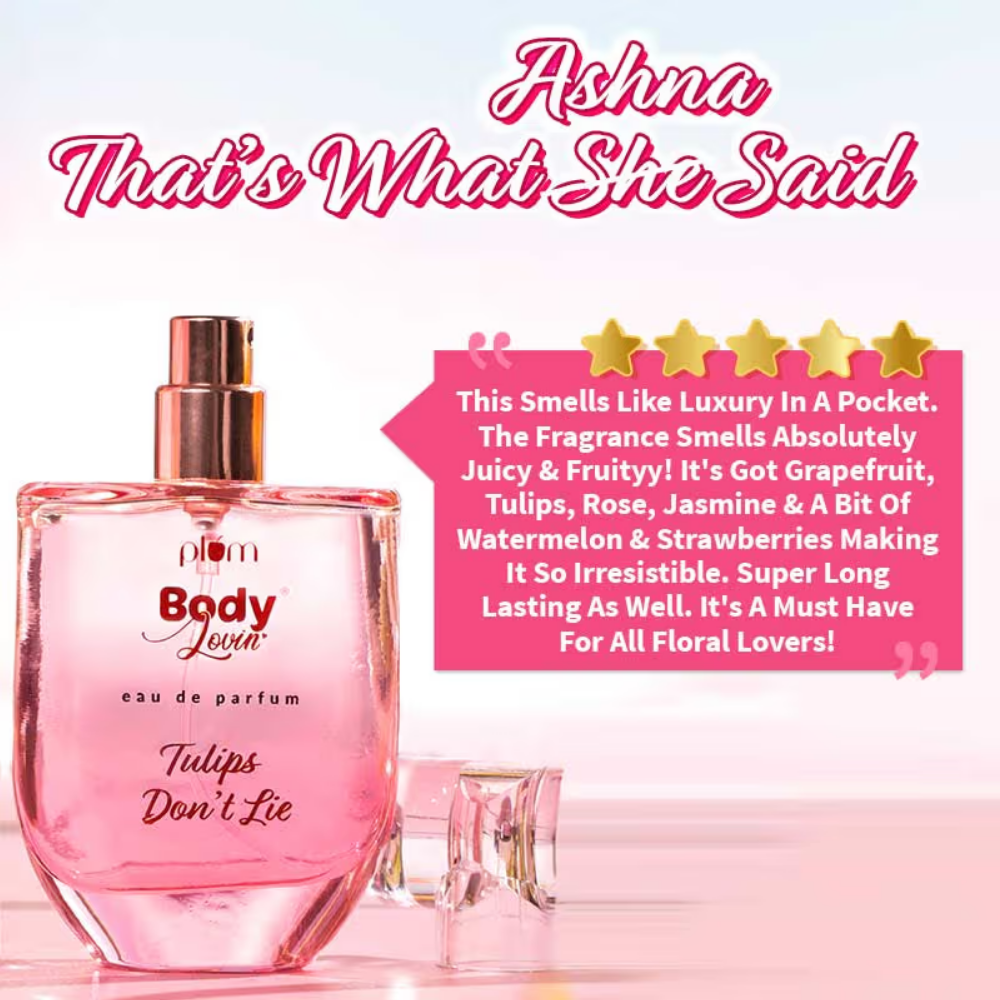 Plum BodyLovin Tulips Dont Lie Eau De Parfum Long Lasting Floral Perfume