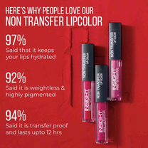Insight Cosmetics Non-Transfer Lip Color, 12hr Long Lasting Matte Lips, Moisturizing & Light Weight