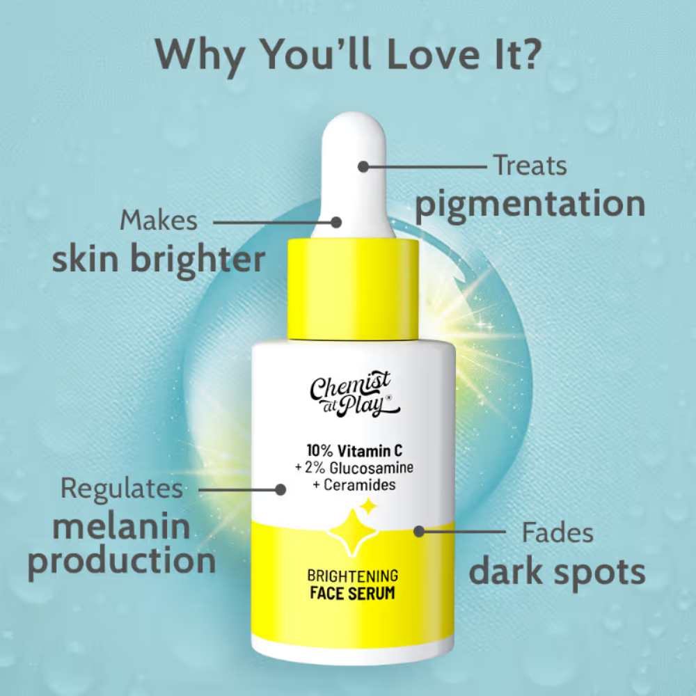 Chemist At Play 10% Vitamin C Face Serum |Brightens Skin |Treats Dark Spots & Hyperpigmentation