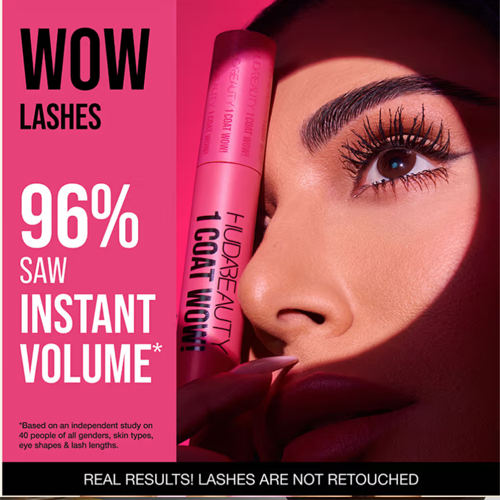 Huda Beauty 1 Coat WOW! Extra Volumizing and Lifting Mascara