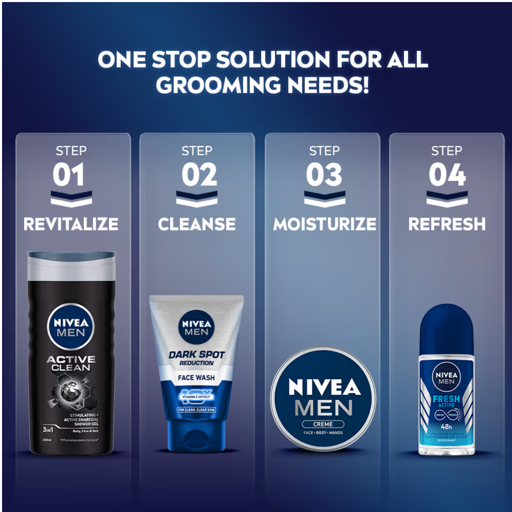 NIVEA MEN Creme, Non Greasy Moisturizer, Cream for Face, Body & Hands