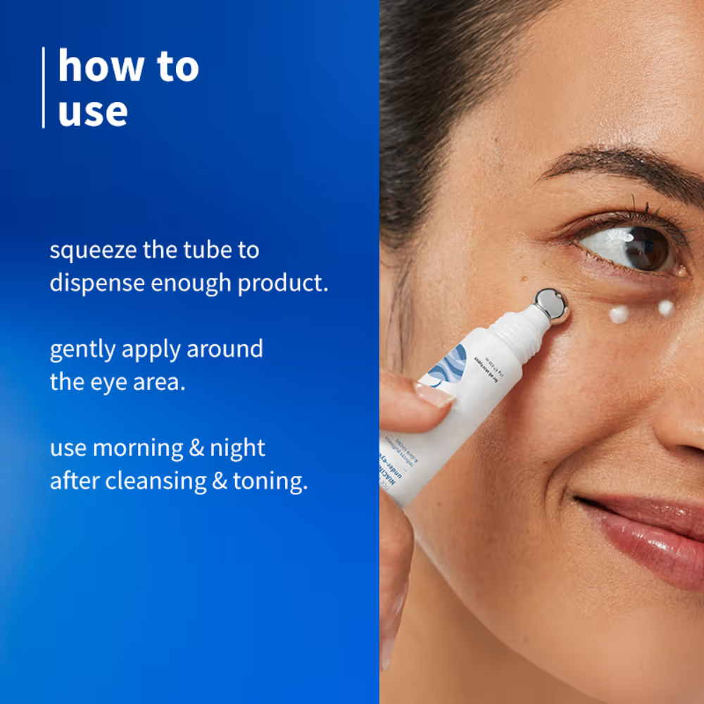 Plum Rice Water & Niacinamide 3% Under-Eye Crème, with Peptides Ceramides & Caffeine