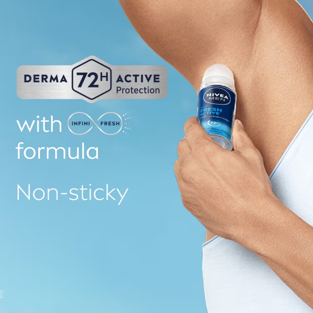 NIVEA Body Roll On (Fresh Active)