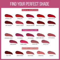 Insight Cosmetics 24 Hrs Non Transfer Matte Lipstick, Creamy Texture Matte Finish, Waterproof