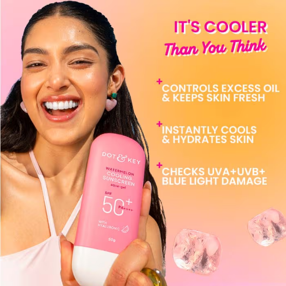 Dot & Key Watermelon Cooling Sunscreen, SPF 50+ PA++++ In-Vivo Tested