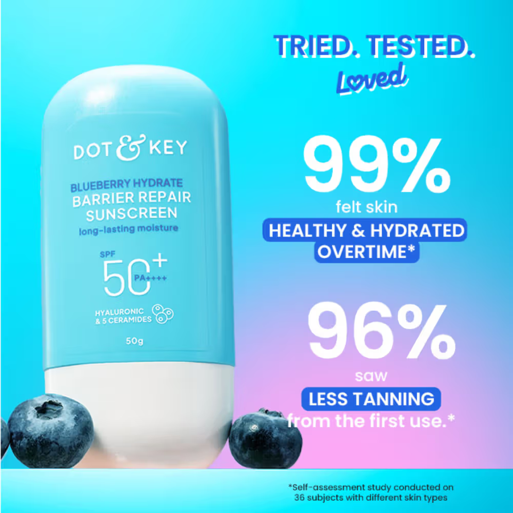 Dot & Key Blueberry Hydrating Barrier Repair Face Sunscreen SPF 50+ (50G)