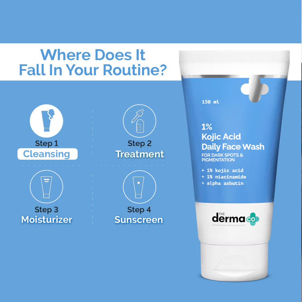 The Derma Co 1% Kojic Acid Face Wash with Niacinamide For Dark Spots & Pigmentation