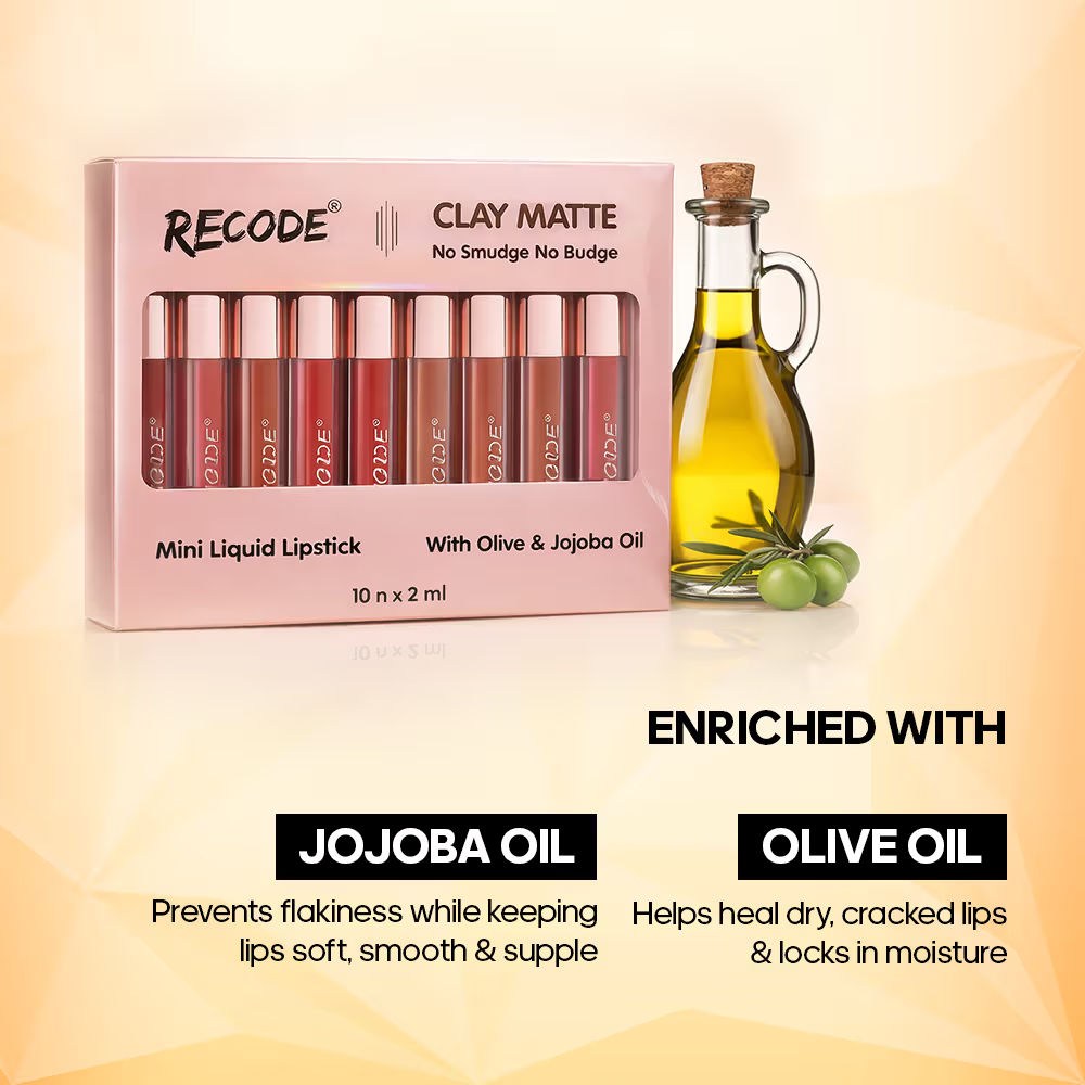 Recode Clay Matte Liquid Lipstick - Set Of 10