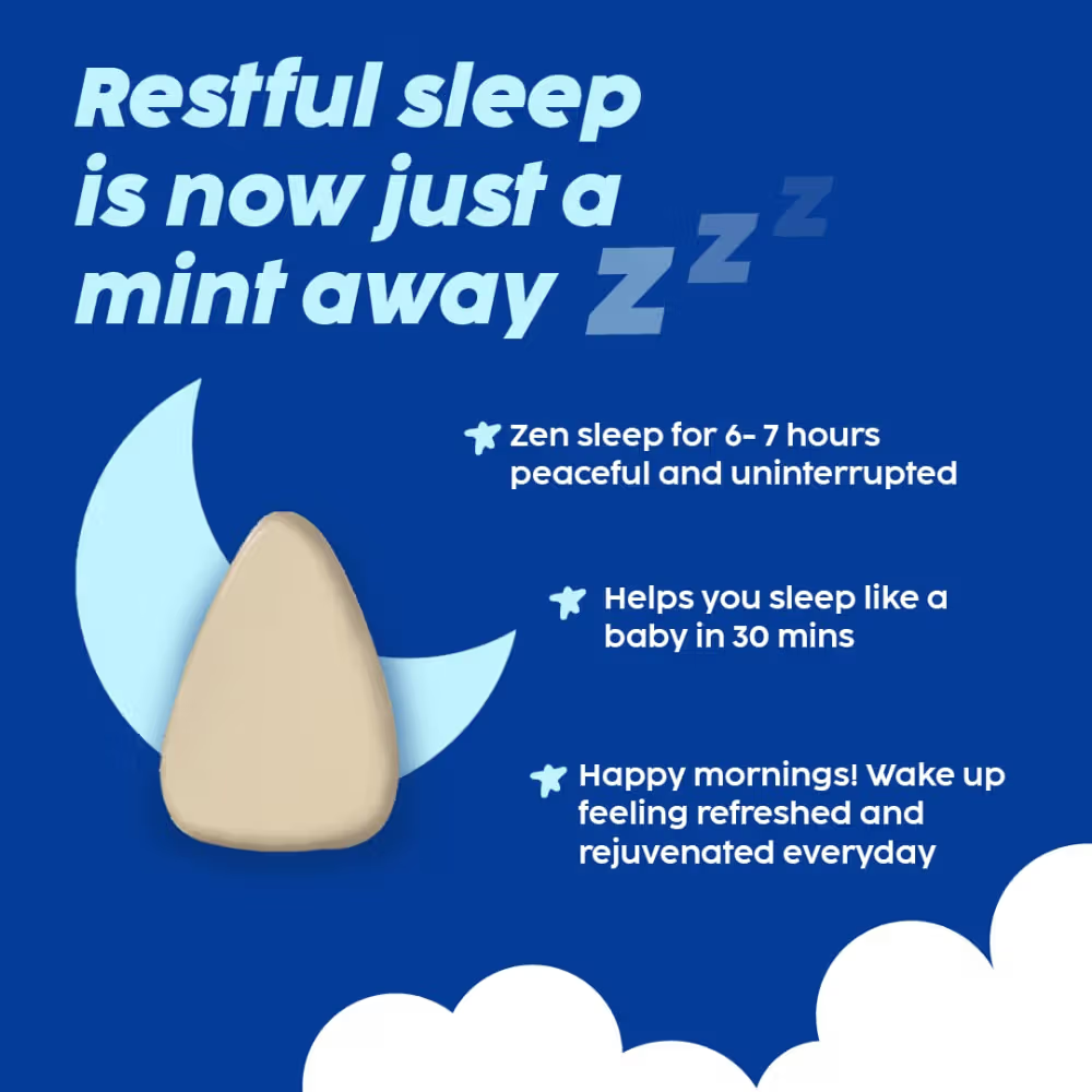 PLIX Deep Sleep with Melatonin, Oral Dissolving 30 Mini Mints for restful sleep, Jatamansi Extracts