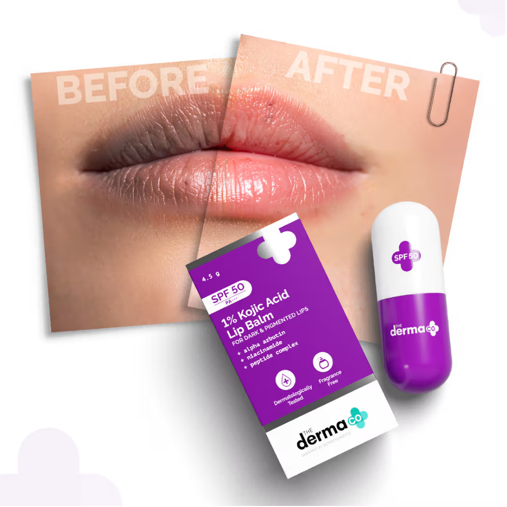 The Derma Co 1% Kojic Acid Lip Balm SPF 50 PA+++
