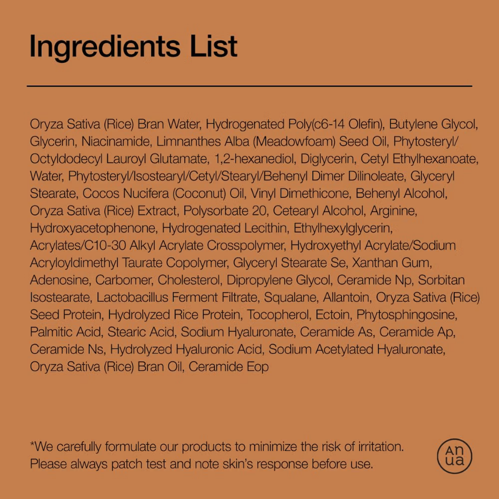 Anua Rice 70 Intensive Moisturizing Milk with Niacinamide & Ceramide Brightens Dull Skin