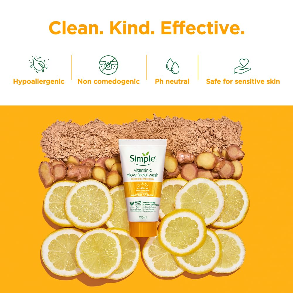 Simple Protect N Glow Vitamin C Glow Facial Wash