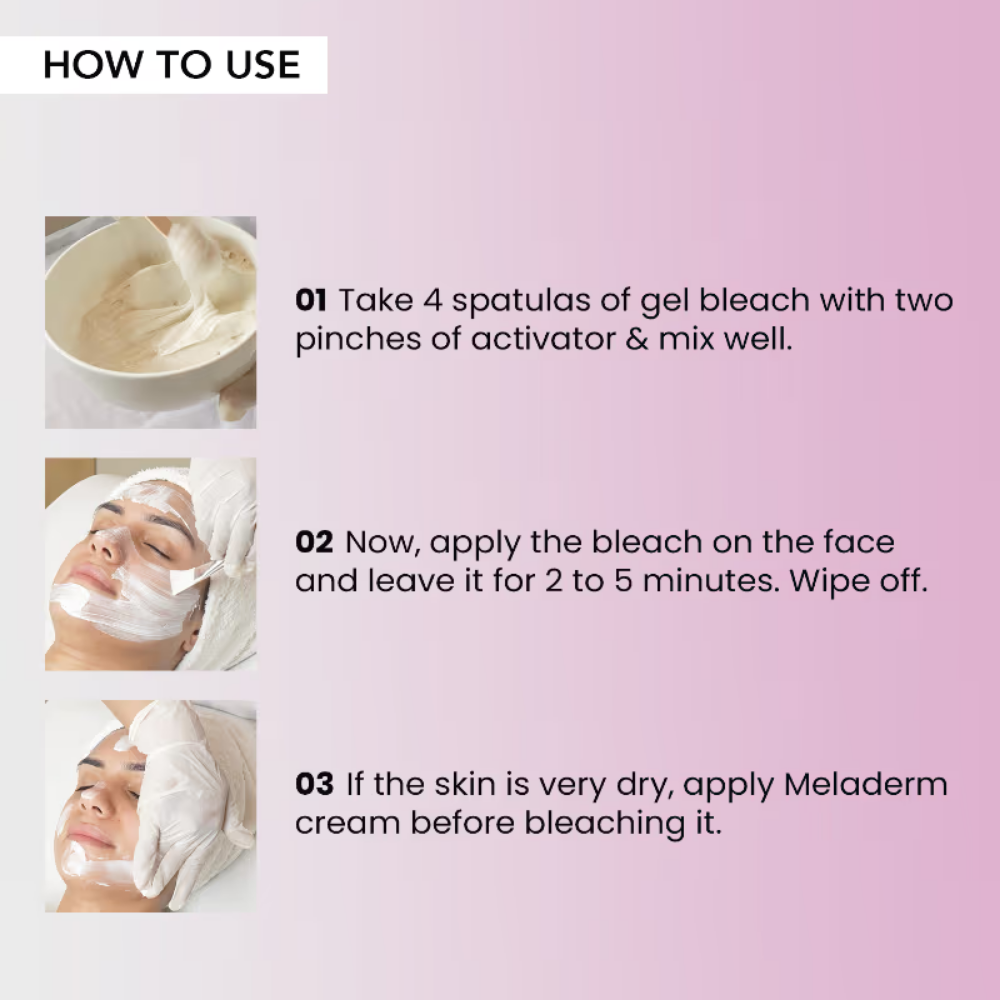 O3+ Meladerm Vitamin C Gel Bleach For Dullness Removal, Hydration & Glowing Skin, All Skin Types