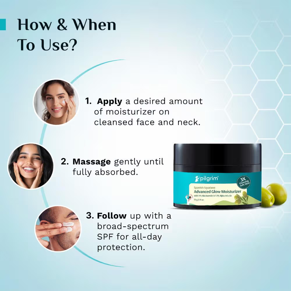 Pilgrim Squalane Glow Moisturizer with Niacinamide & Vitamin C