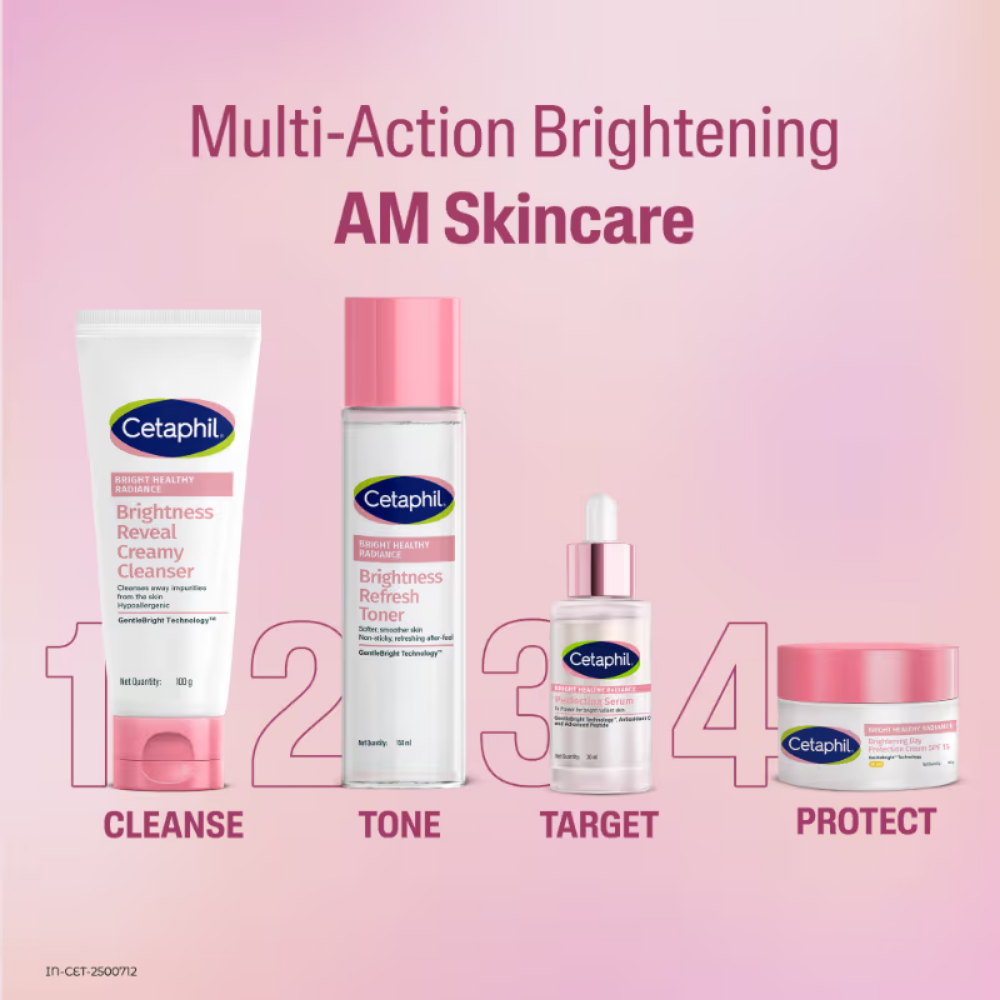 Cetaphil Bright Healthy Radiance Creamy Cleanser, with Niacinamide, For Uneven Skin Tone