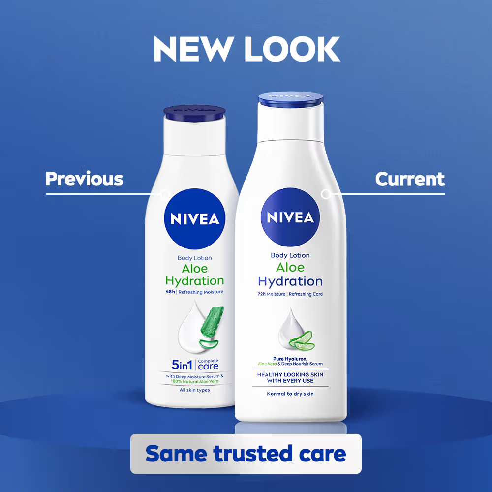 Nivea 100% Natural Aloevera Body lotion- 5 in 1 COMPLETE CARE for 48H Refreshing moisturization
