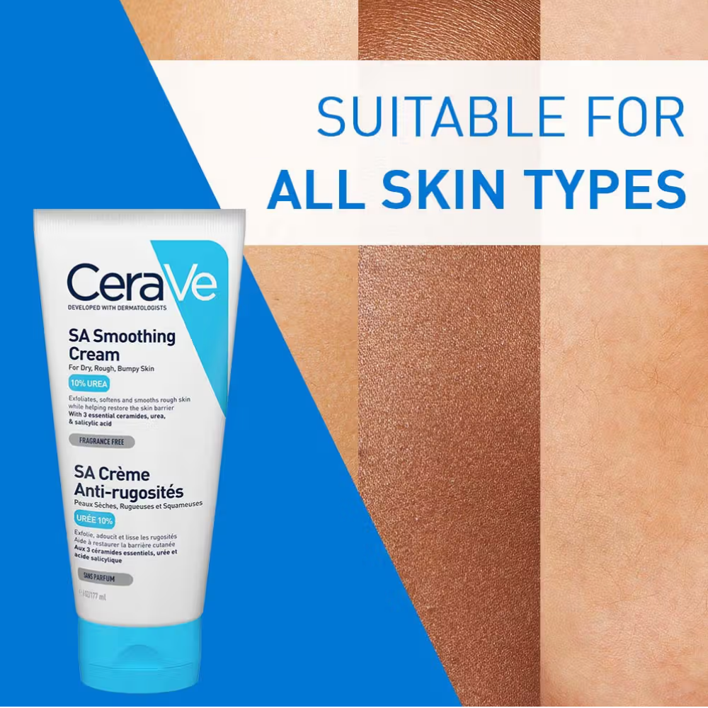 CeraVe SA Smoothing Cream for exfoliating Rough & Bumpy Skin With Salicylic Acid