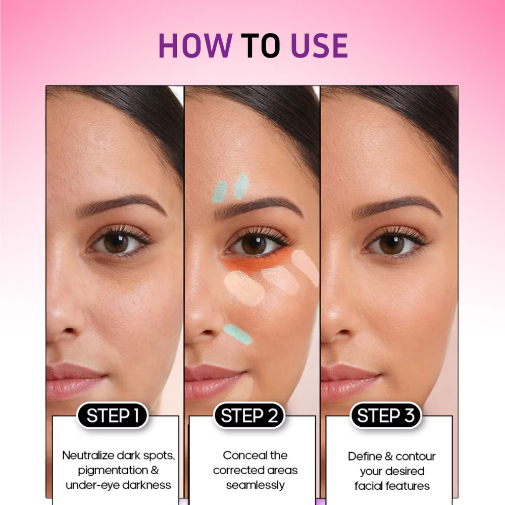Recode Beauty Concealer, Colour Corrector & Contour Palette