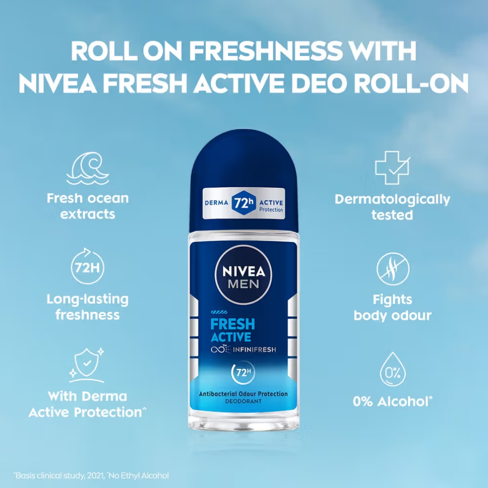 NIVEA Body Roll On (Fresh Active)