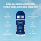 NIVEA MEN Deodorant Roll On, Cool Kick, 48h Long lasting Freshness