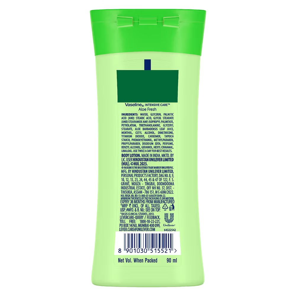 Vaseline Aloe Fresh Body Serum Lotion With Aloe Vera Extract 24H Moisturization
