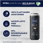 NIVEA MEN Body Wash, Active Clean with Active Charcoal, Shower Gel for Body, Face & Hair