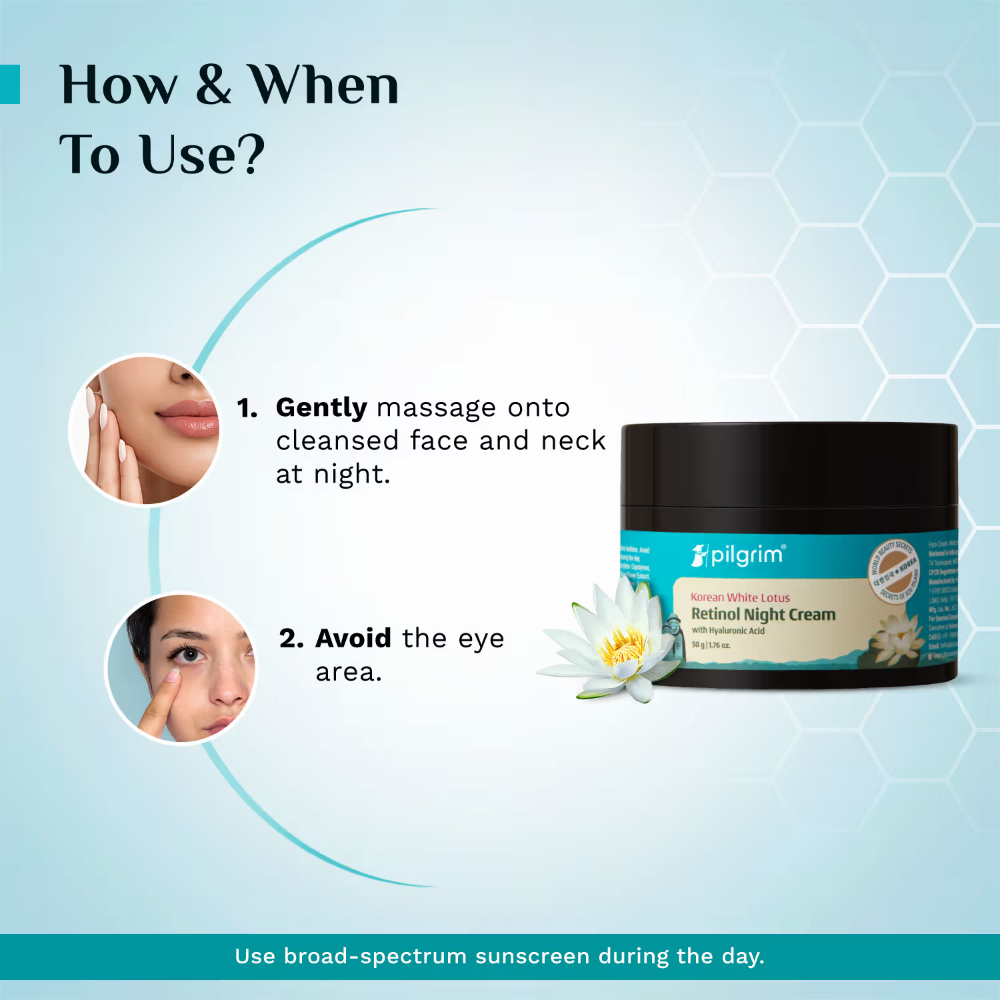 Pilgrim Retinol Night Cream with Vitamin C & Hyaluronic Acid