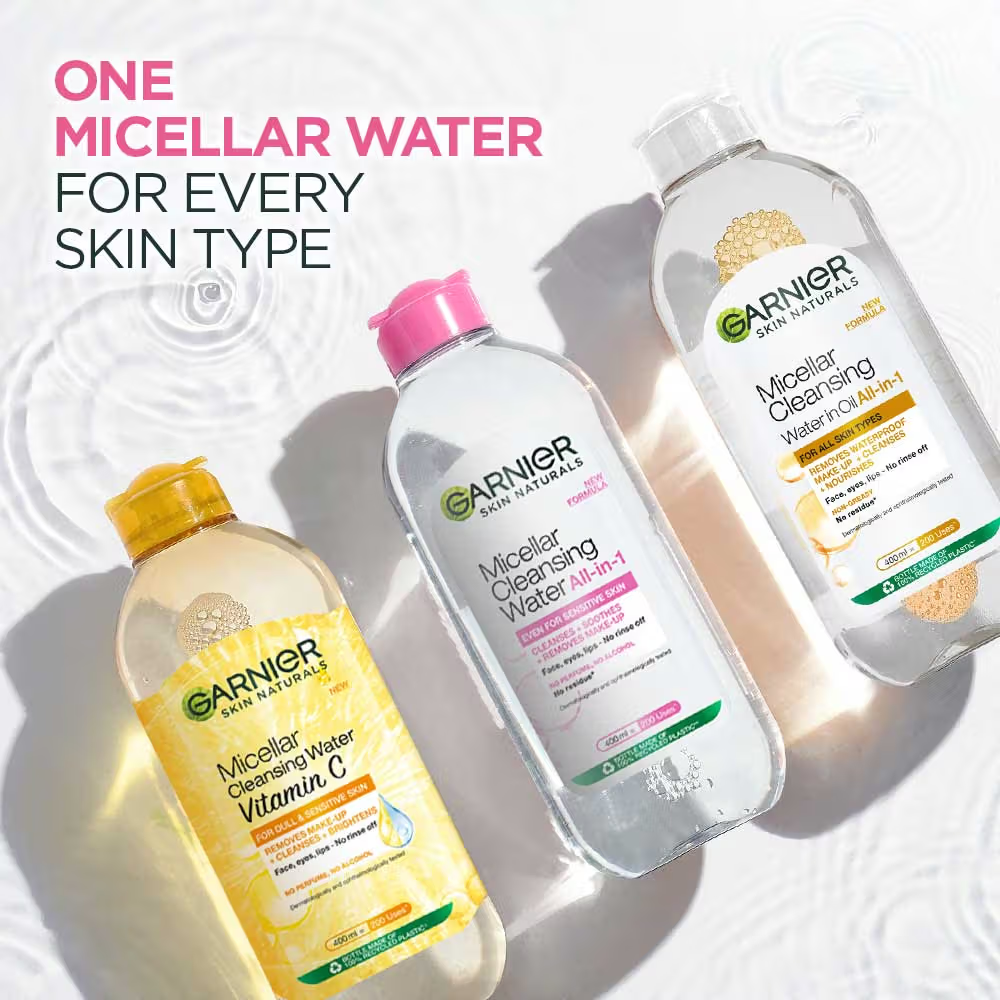 Garnier Micellar Cleansing Water For Sensitive Skin For Cleanser & Make-Up Remover