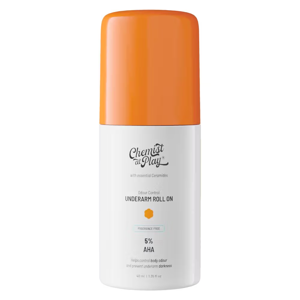Chemist at Play 5% AHA Underarm Roll On Lactic Acid for Dark & Pigmented Skin - Fragrance Free