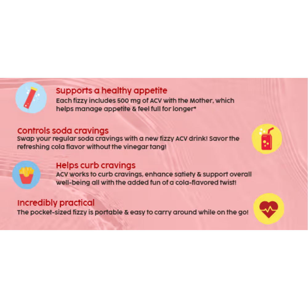 Plix Apple Cider Vinegar Effervescent Tablets - Cola