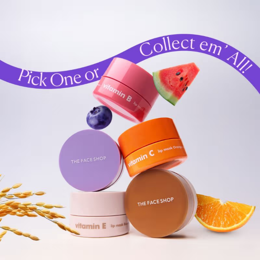 The Face Shop Vitamin Korean Lip Sleeping Mask for Dark, Dry, Pigmented Lips