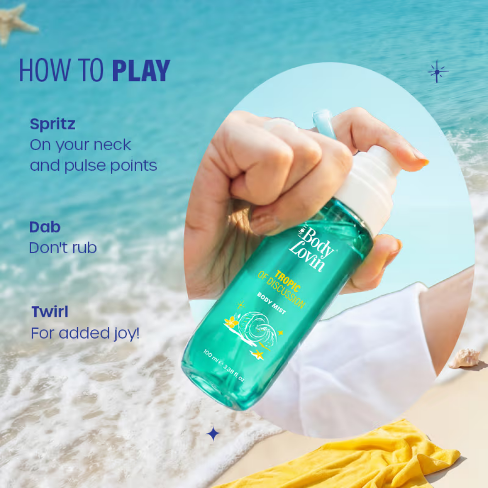 Plum BodyLovin’ Tropic Of Discussion Body Mist, Long-Lasting, Fresh Tropical Fragrance