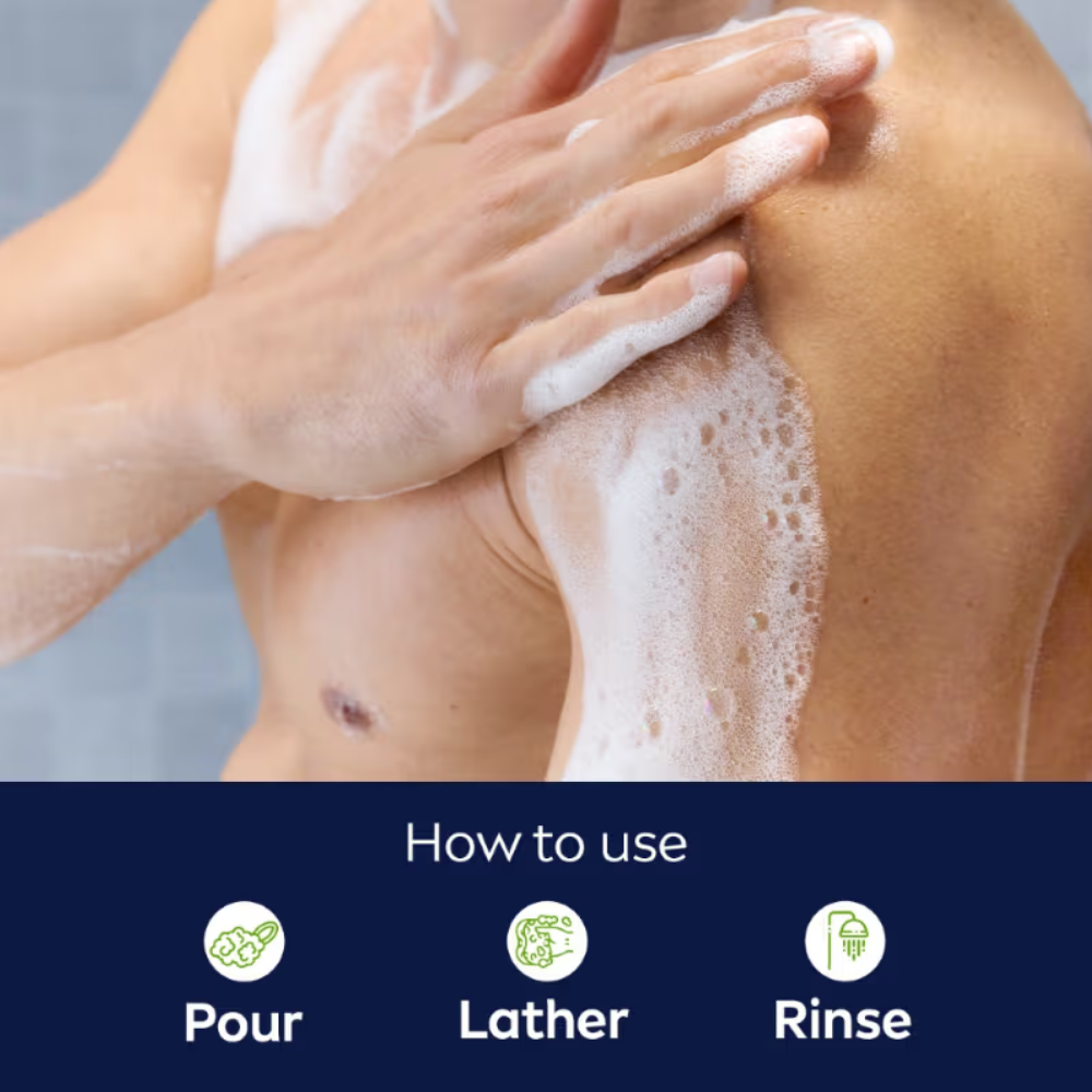NIVEA MEN Body Wash, Cool Kick with Refreshing Icy MENthol, Shower Gel for Body, Face & Hair