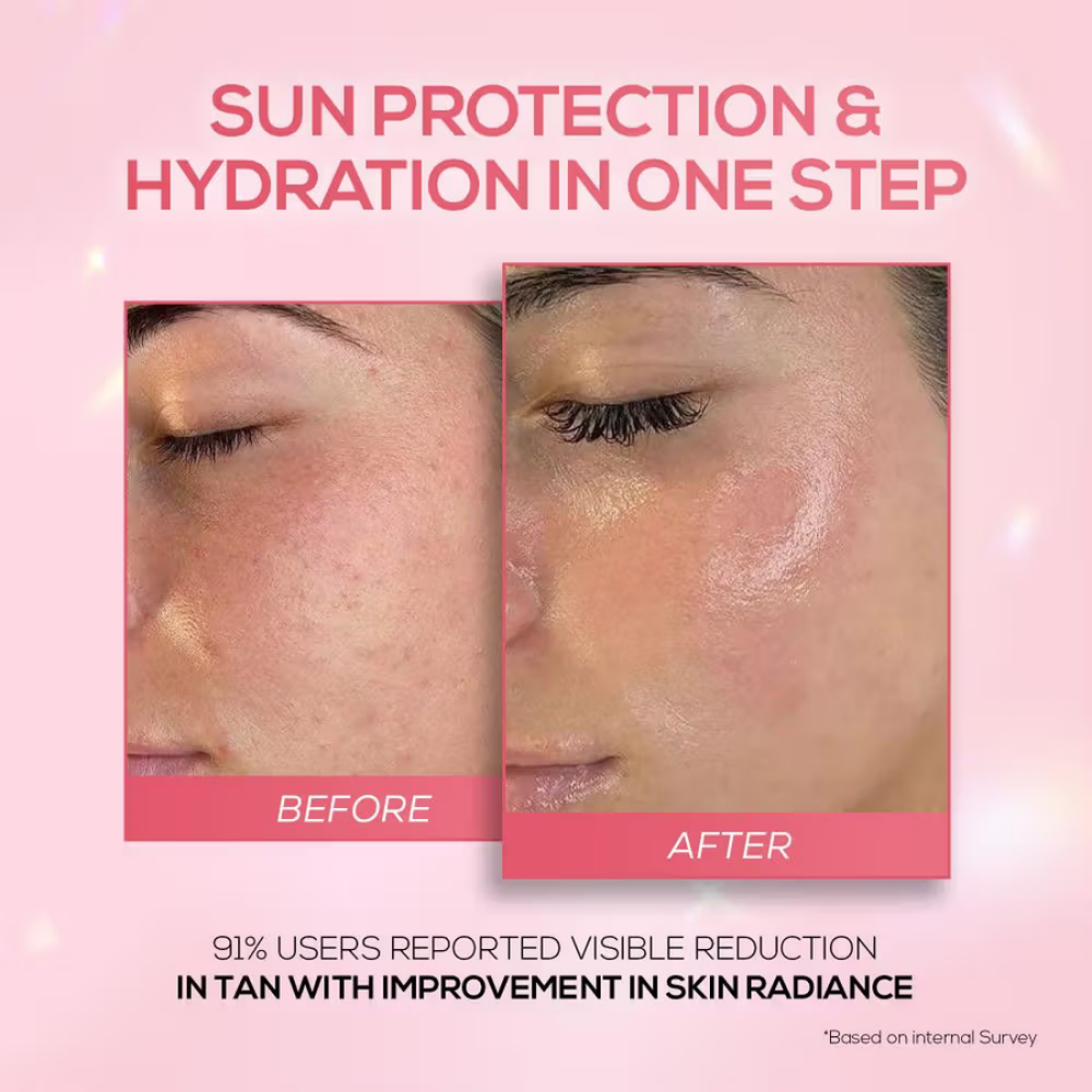 RENEE Pink Therapy PDRN 2-In-1 Sunscreen + Moisturizer SPF 50 PA+++ With Niacinamide, In-Vivo Tested