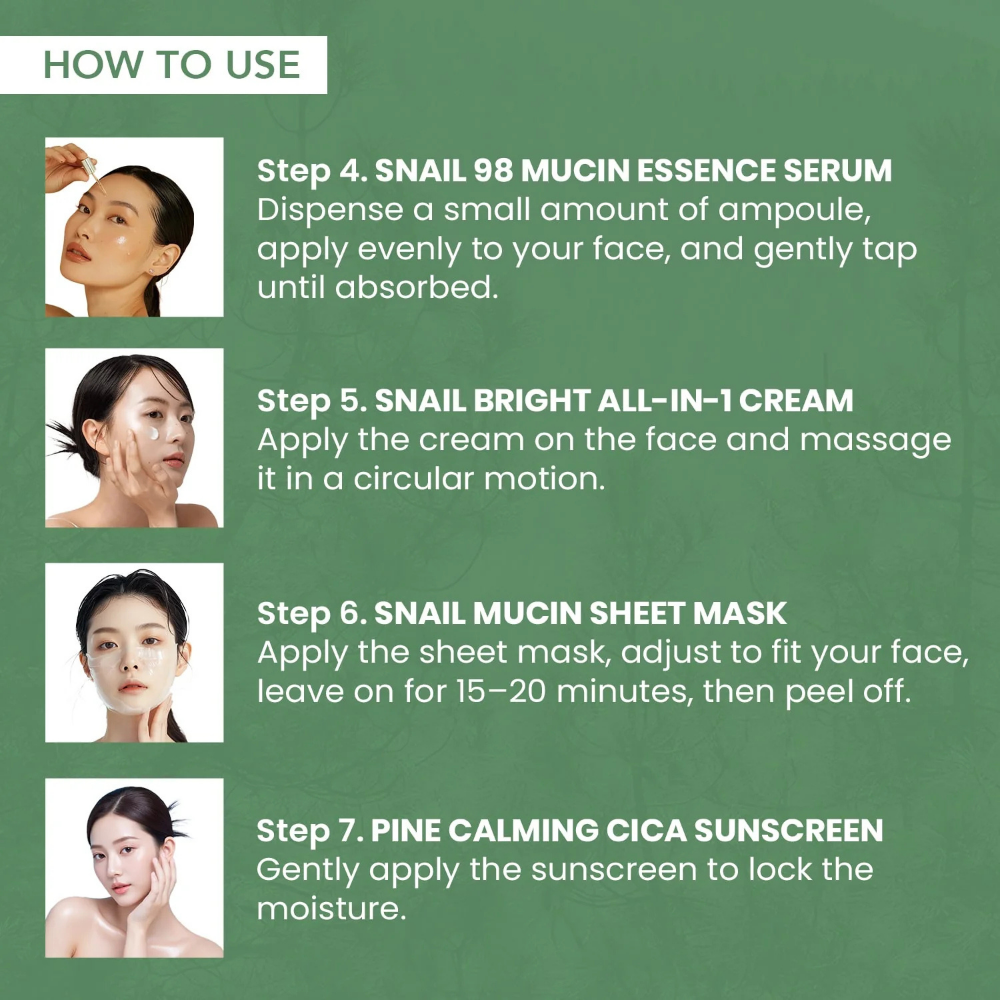 O3+ x Mi Joo Glass Glow Facial Kit (Pine Cica & Snail Mucin)