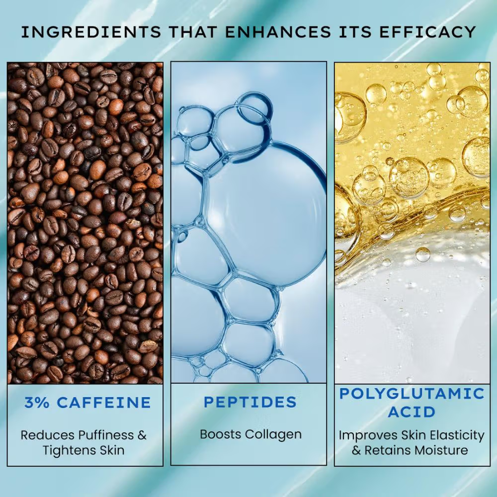 Hyphen Ice Dunk Cooling Face Mask - 31% Cooling Actives, 3% Caffeine - Instant Depuff