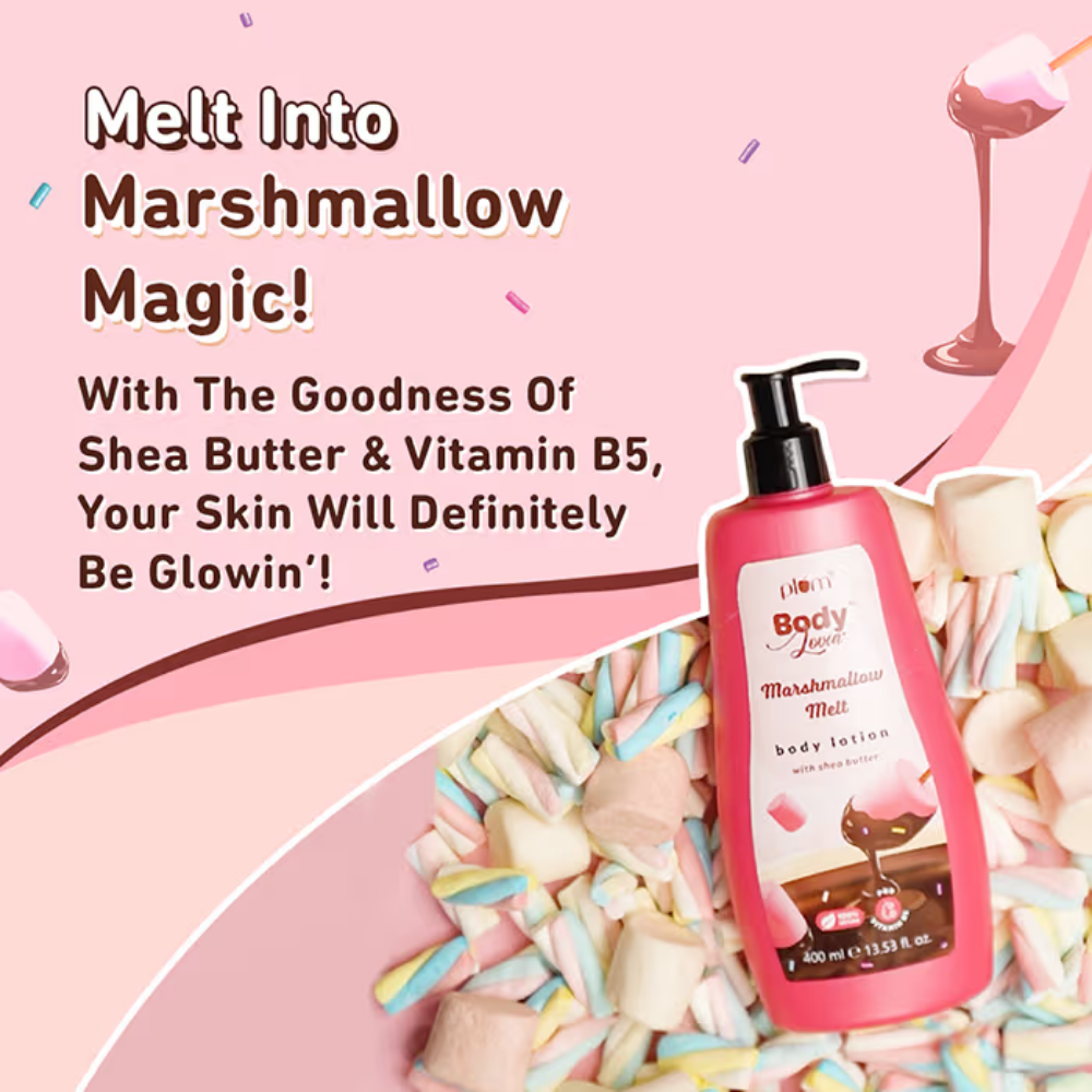 Plum BodyLovin Marshmallow Melt Body Lotion With Shea Butter for Dry, Normal & All Skin type