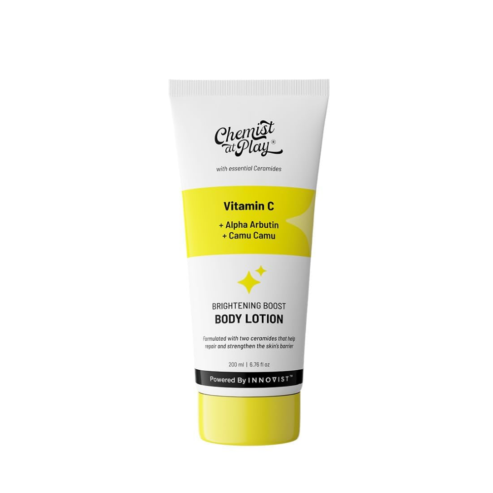 Chemist at Play Brightening Body Lotion with Ceramides | Alpha Arbutin, Camu Camu & Vitamin C | All Skin Types | For Bright, Moisturized & Glowing Skin