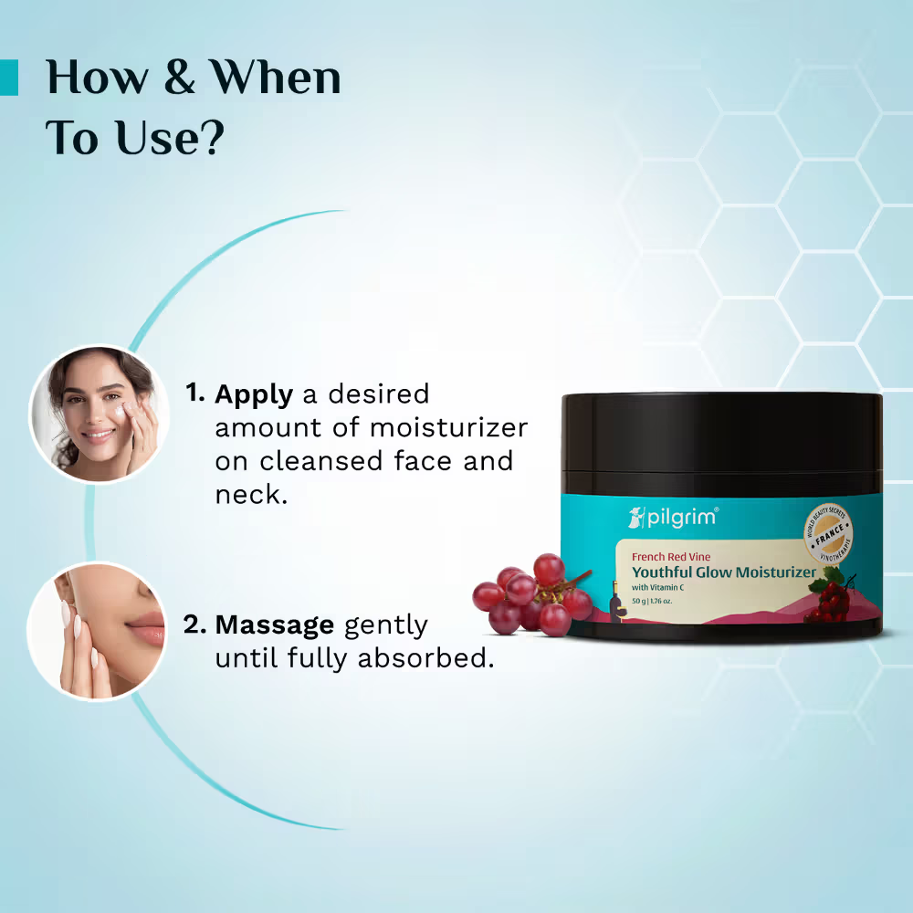 Pilgrim French Red Vine Youthful Glow Moisturizer SPF 30 with Vitamin C