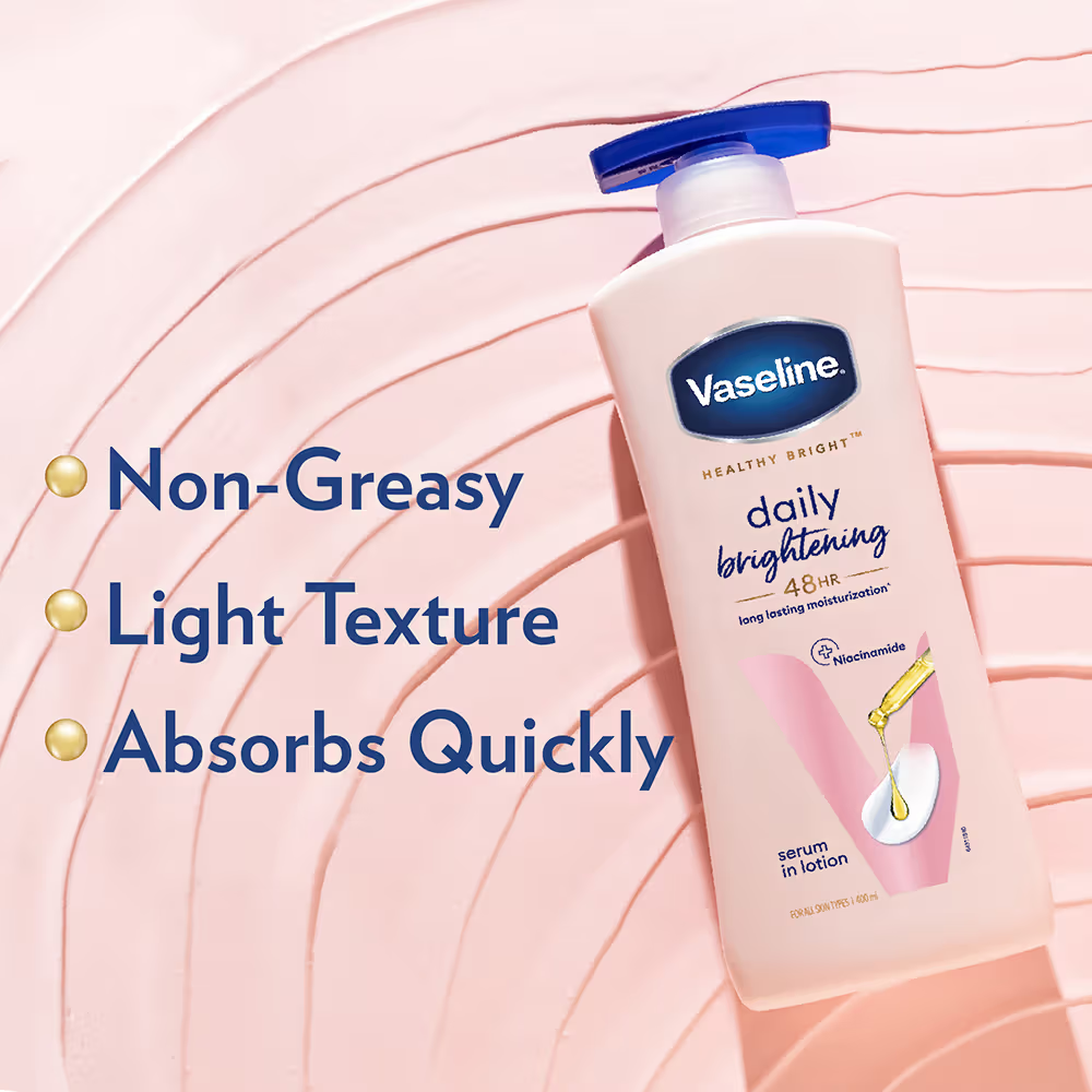 Vaseline Daily Brightening Body Lotion For Healthy & Glowing Skin With Niacinamide